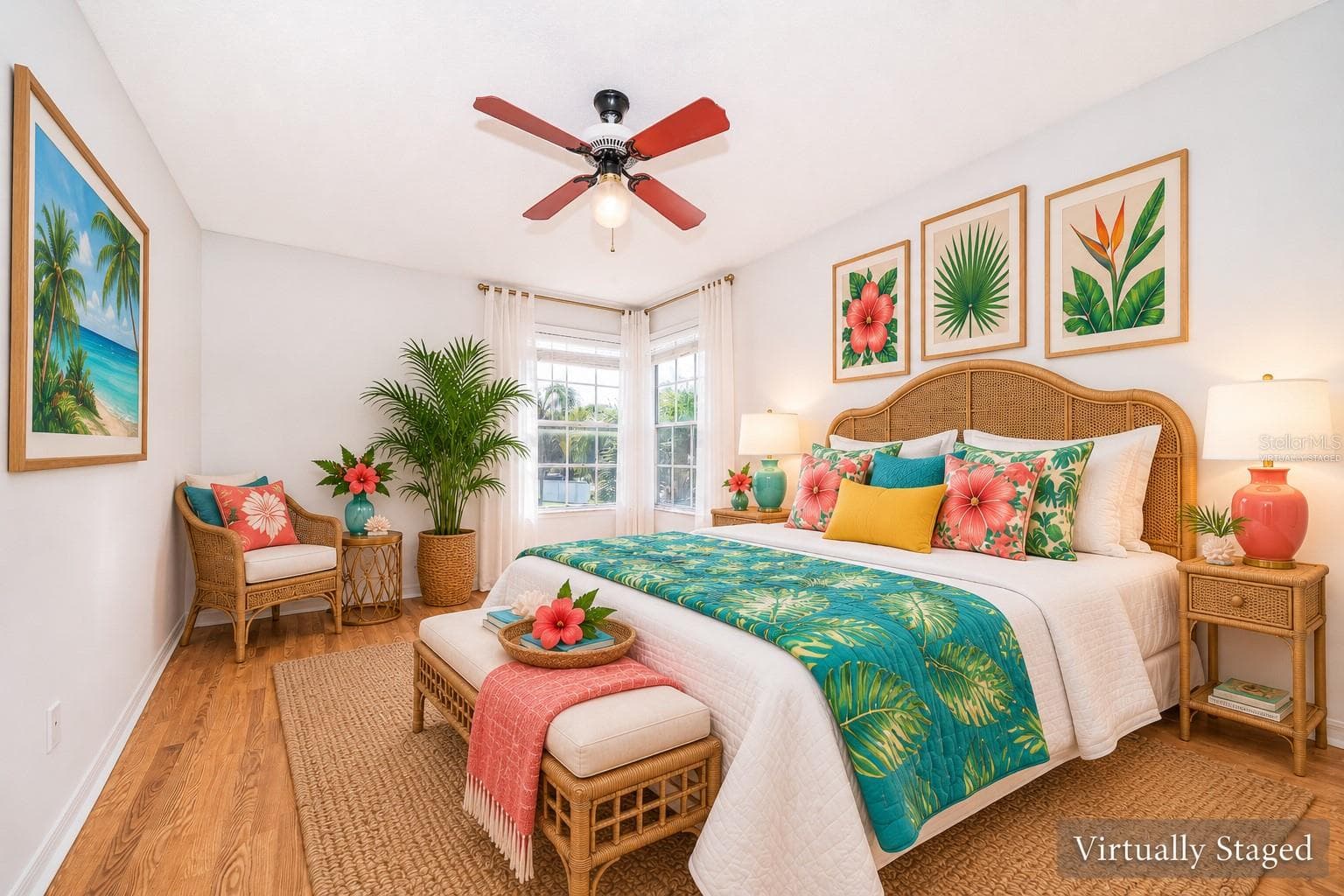 Virtually Staged Guest Bedroom 2 - 696 REMINGTON OAK DR, LAKE MARY