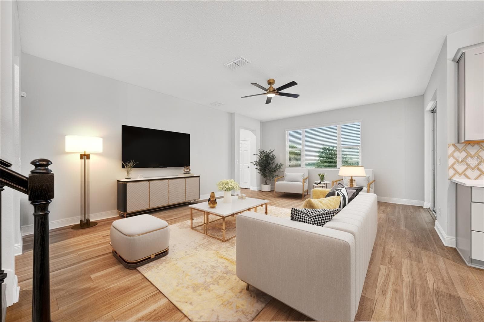 Virtually Staged Livingroom - 14427 CRESTAVISTA AVE, CLERMONT