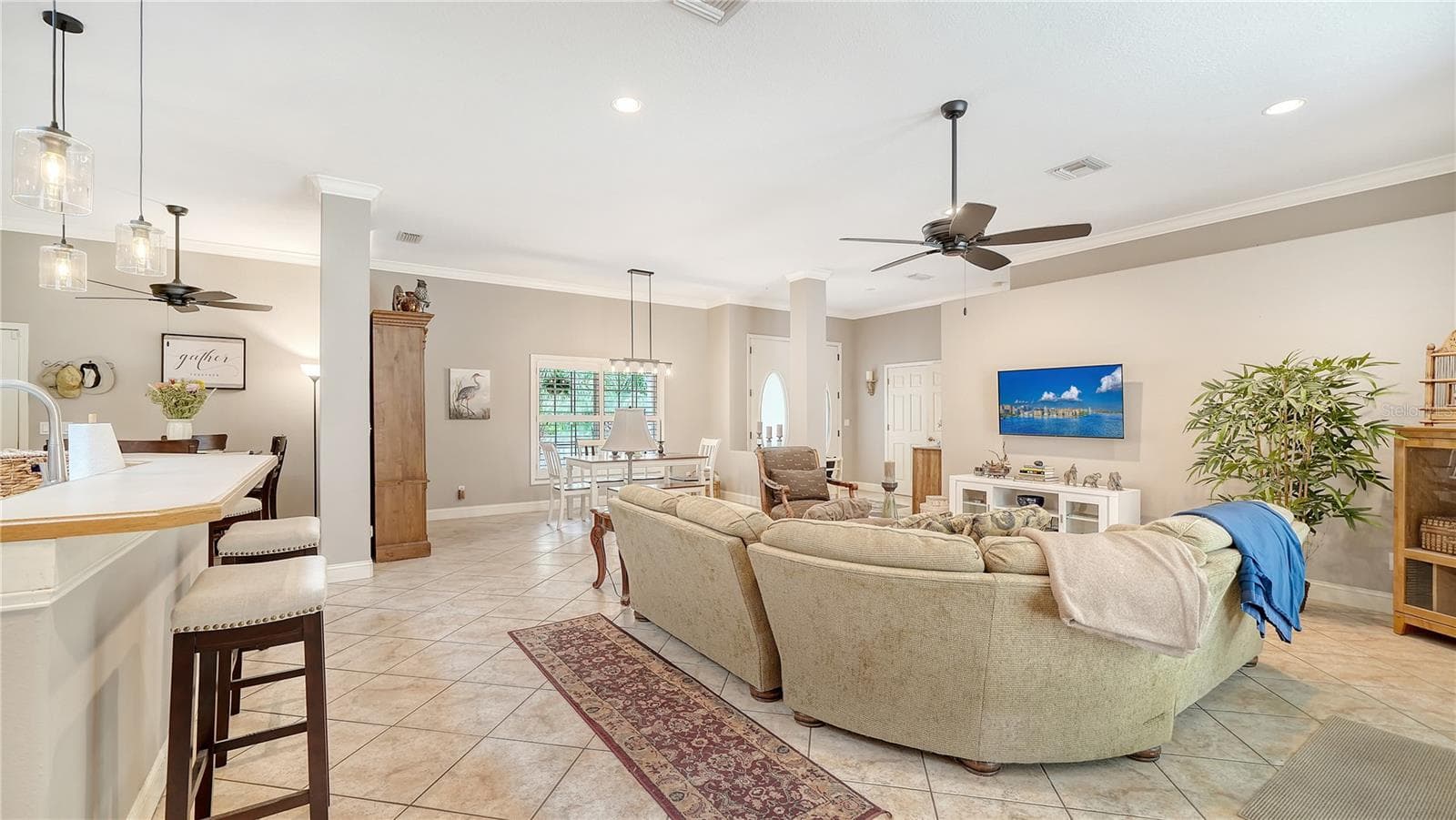 Updated designer lighting and ceiling fans - 2166 SYLVAN LEA DR, SARASOTA