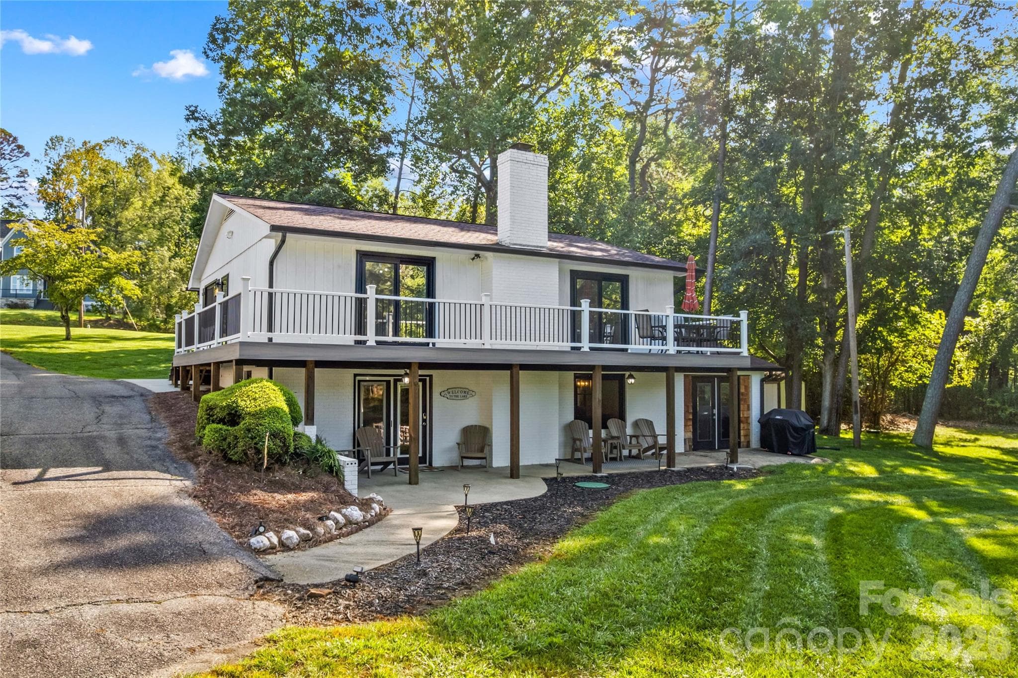 House view from the lake - 150 Shady Cove Drive, Troutman