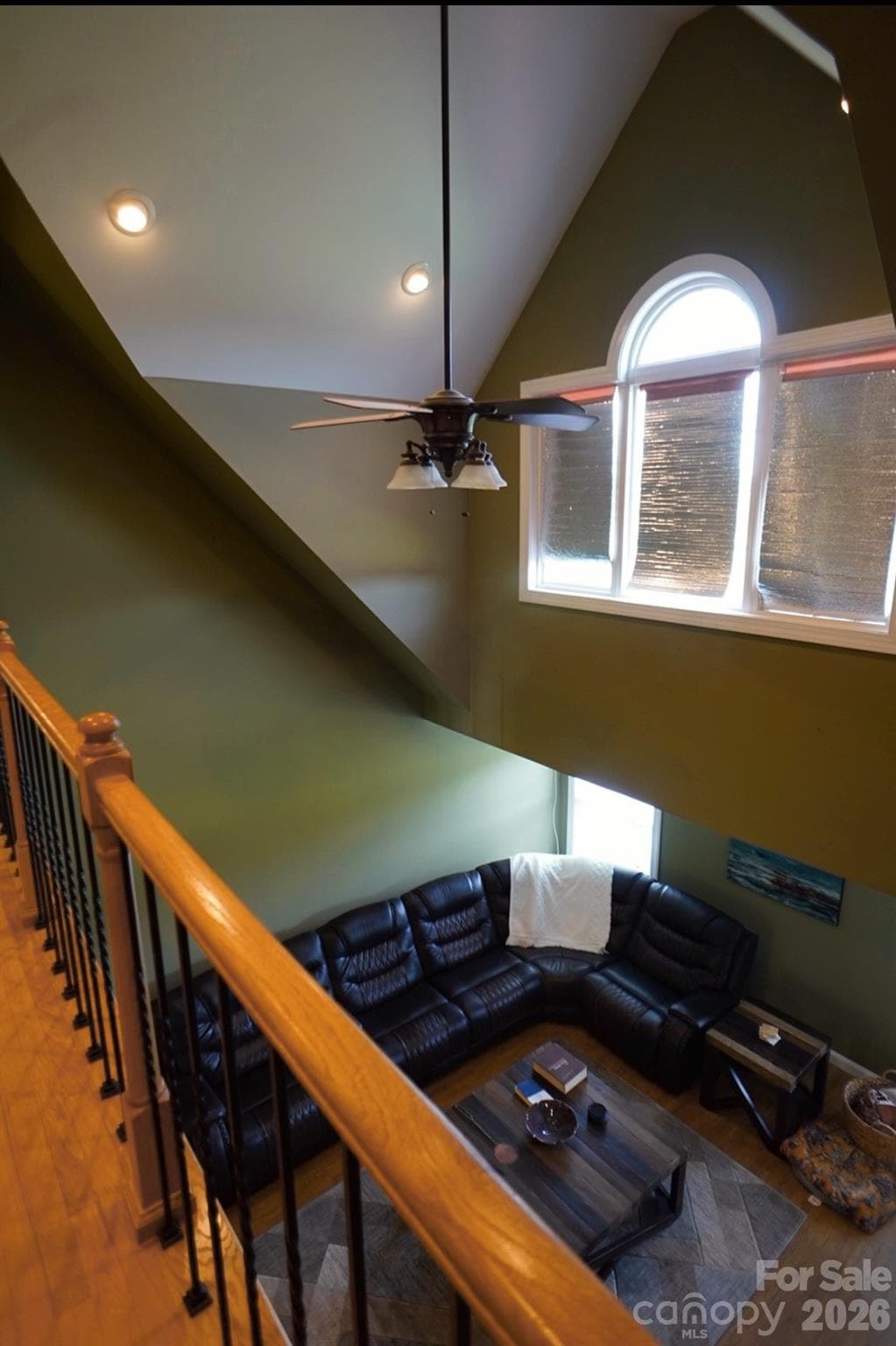 Overlook from upstairs hallway - 1244 Ross Wright Road, Polkton
