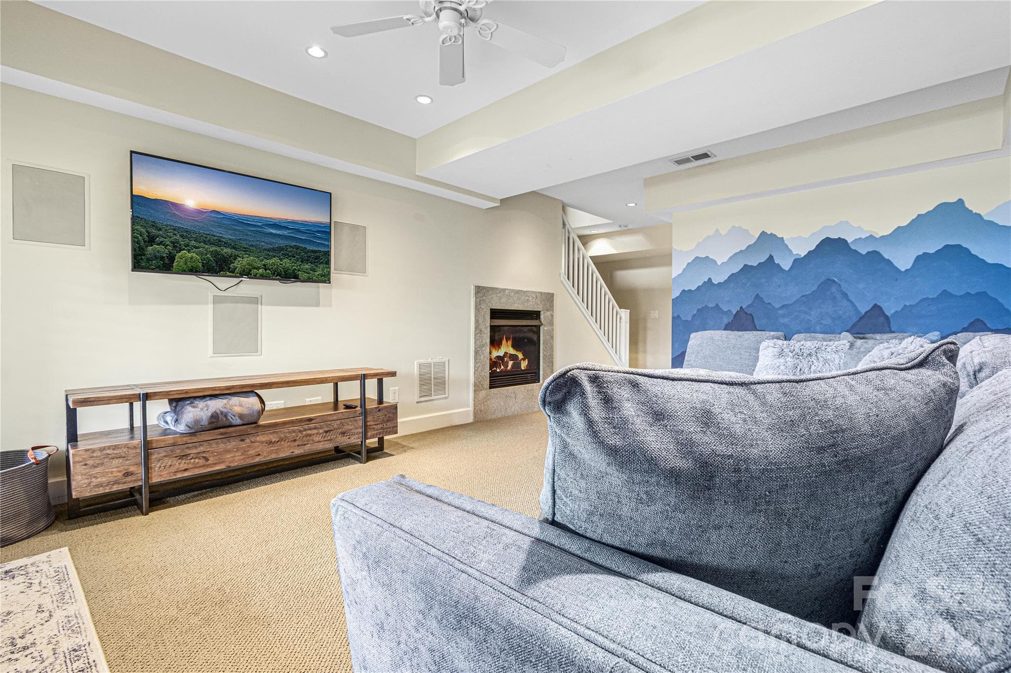 Downstairs living room - 419 Summit Trail, Banner Elk