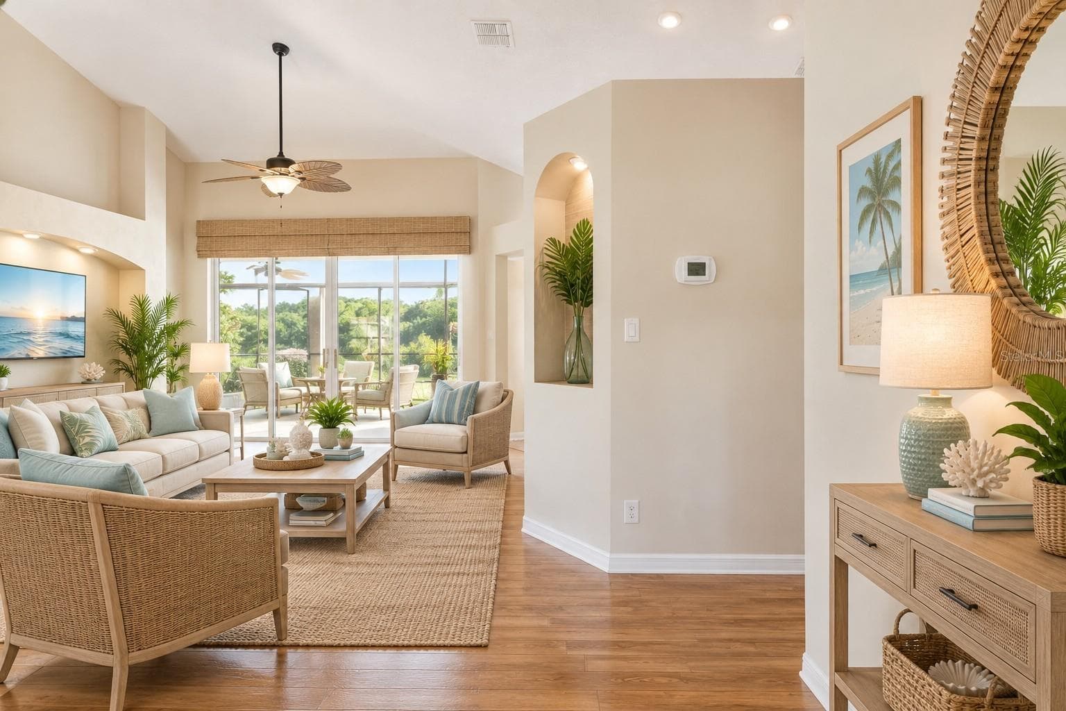 Living Room Virtually furnished - 24242 E BELLE MEDE DR, LEESBURG