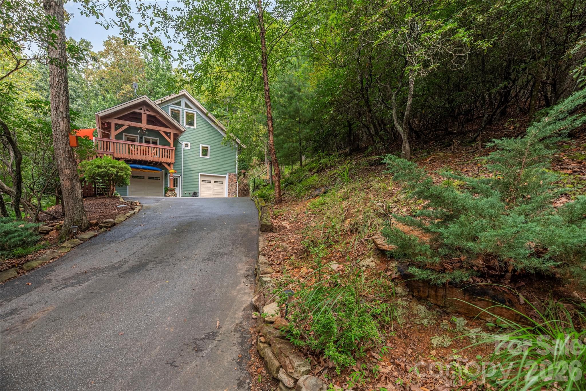 Home from additional parking - 116 Ivy Road, Mills River