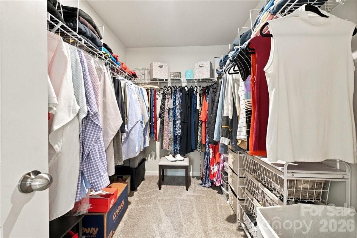 primary bedroom walk in closet - 8036 Overmeadow Lane, Charlotte