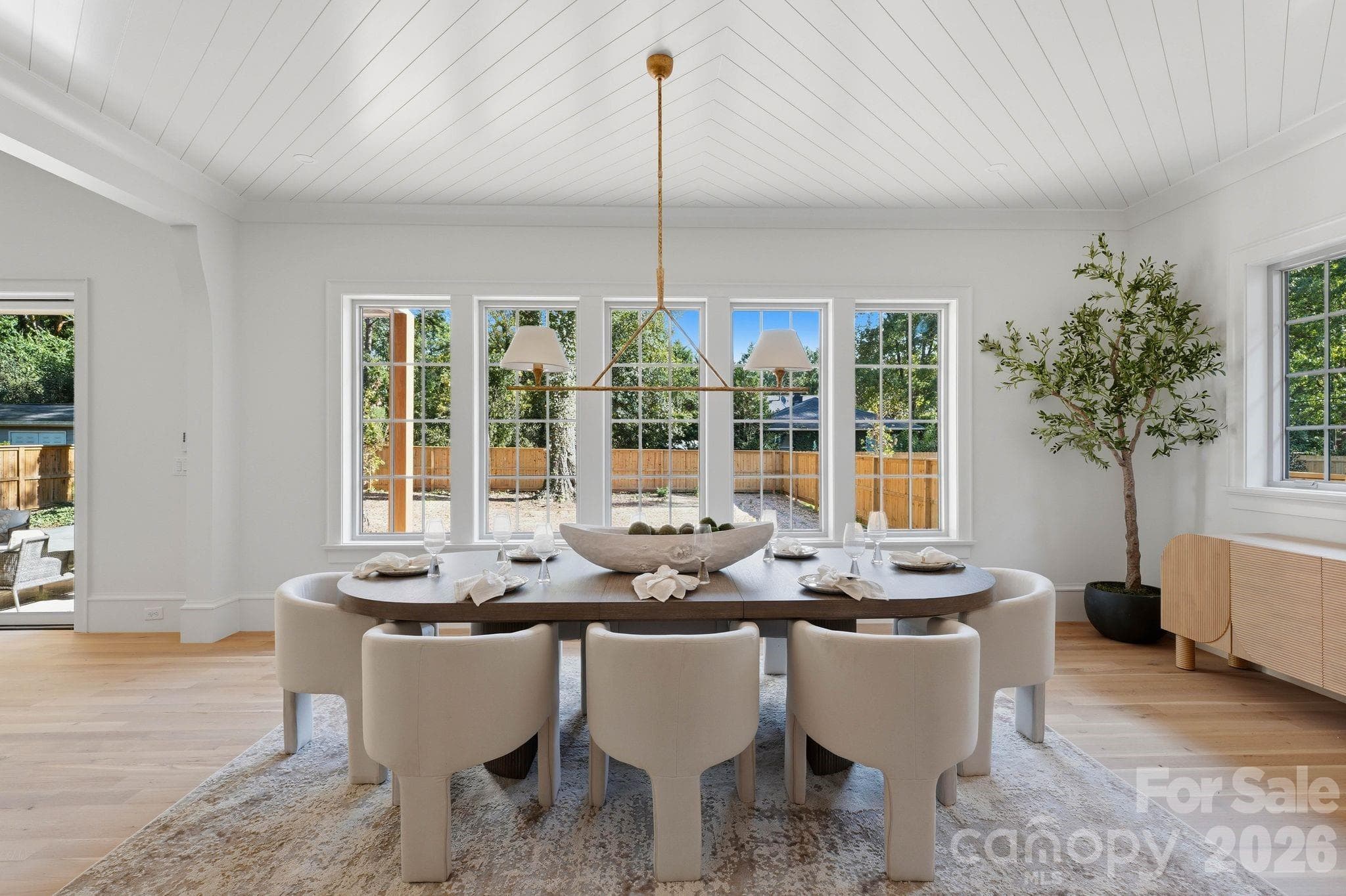 Dining Room (21'x11'8") Hardwood Floors - 110 Hunter Lane, Charlotte