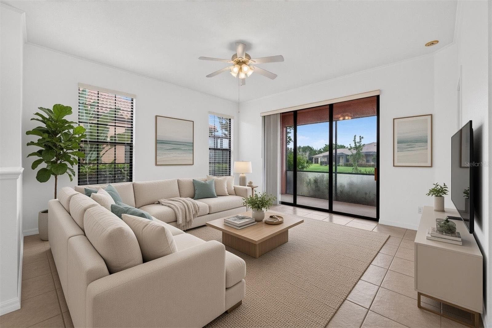 Virtual Staging of Family Room - 125 SHELL FALLS DR, APOLLO BEACH