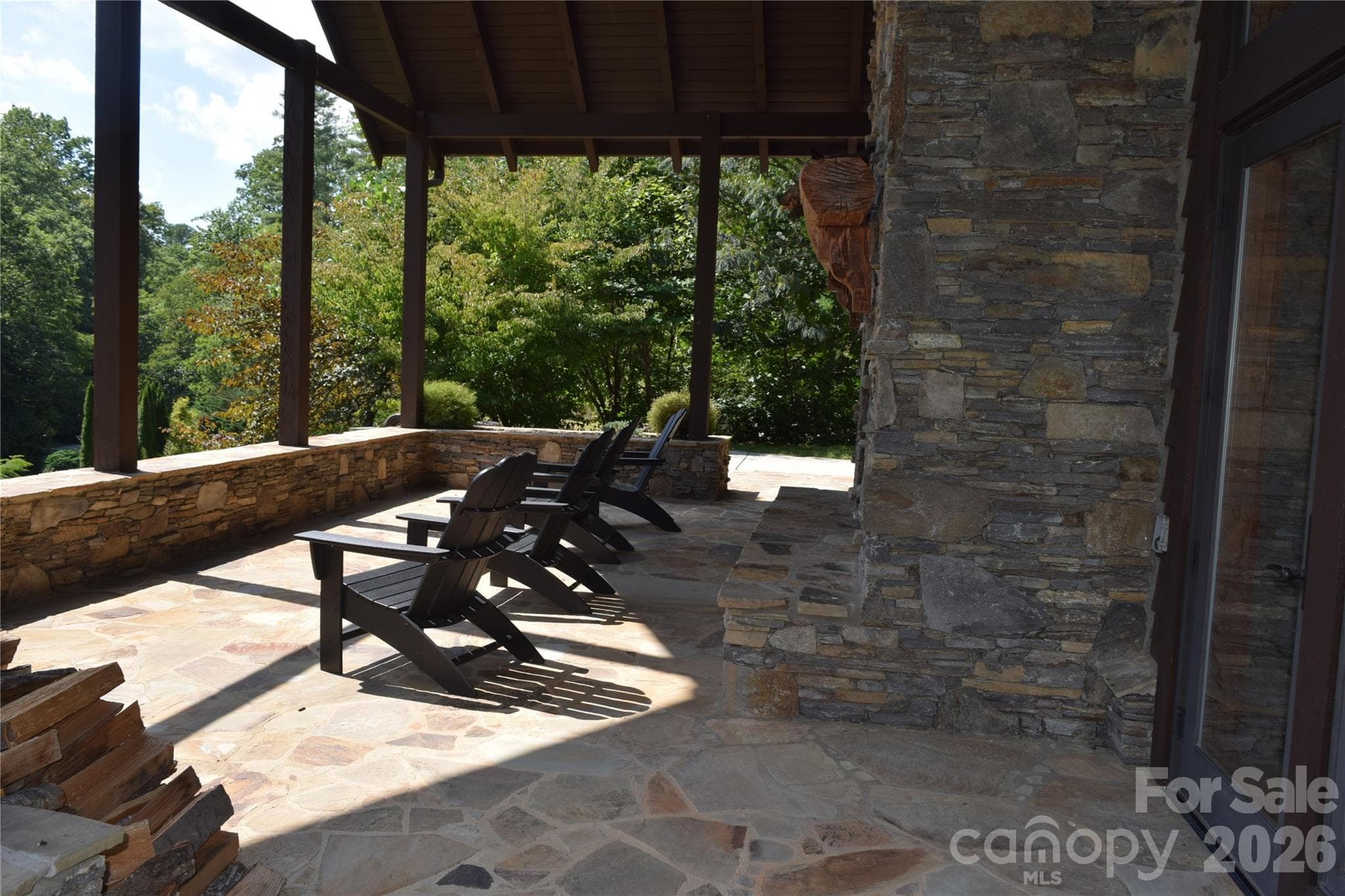 Outside fireplace at clubhouse - TBD Preservation Trail, Sylva