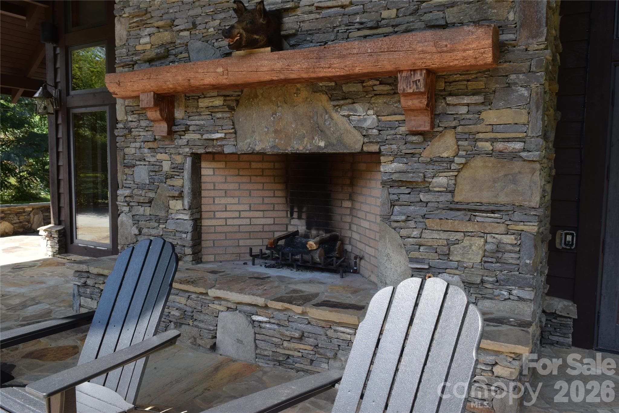 Outside fireplace at clubhouse - TBD Preservation Trail, Sylva