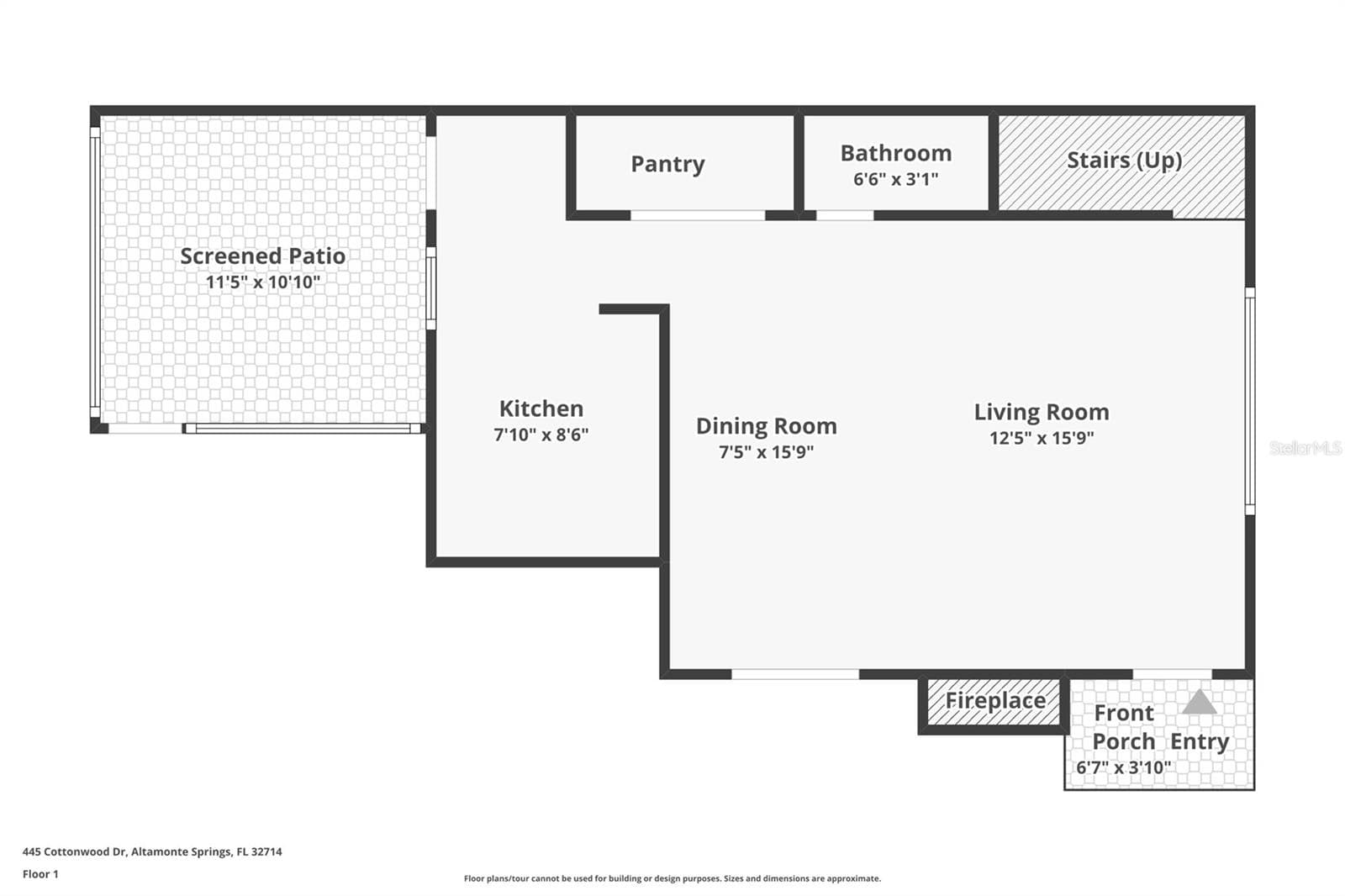 Downstairs Layout - 445 COTTONWOOD DR, ALTAMONTE SPRINGS