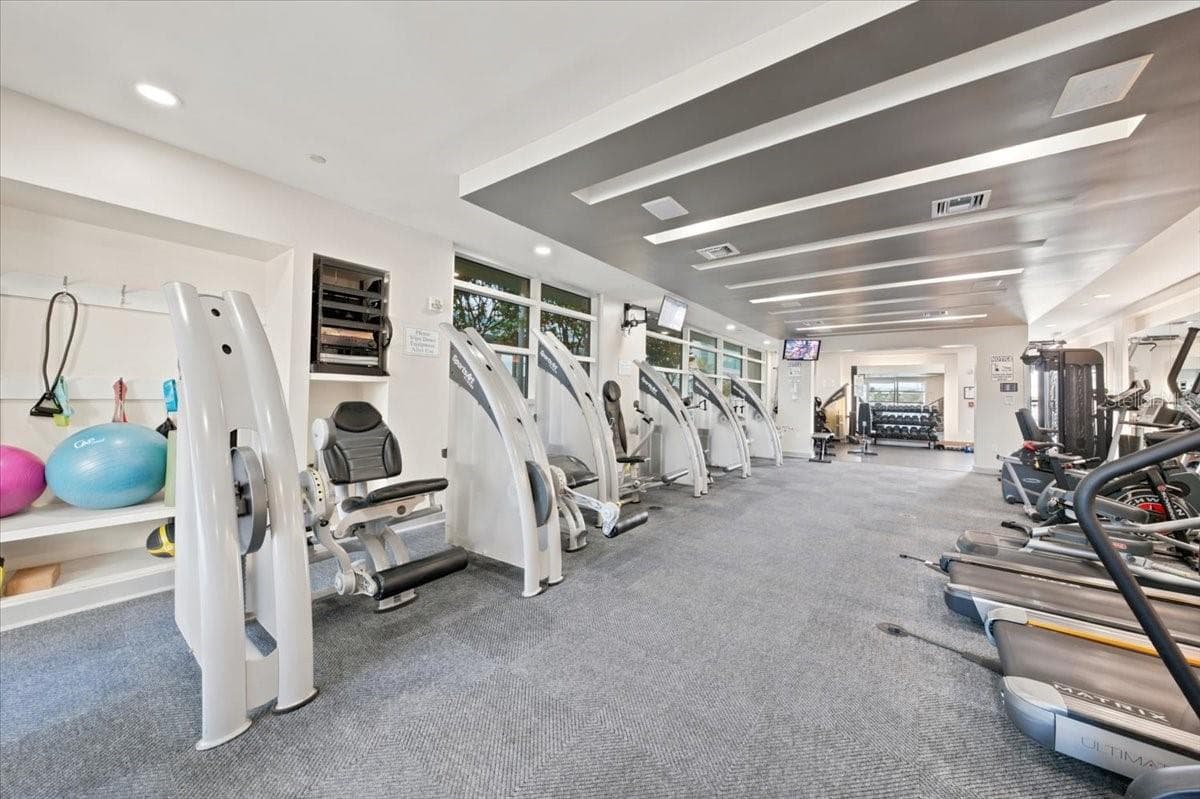 Newly renovated fitness center provides a modern space for workouts. - 111 N 12TH ST #1704, TAMPA
