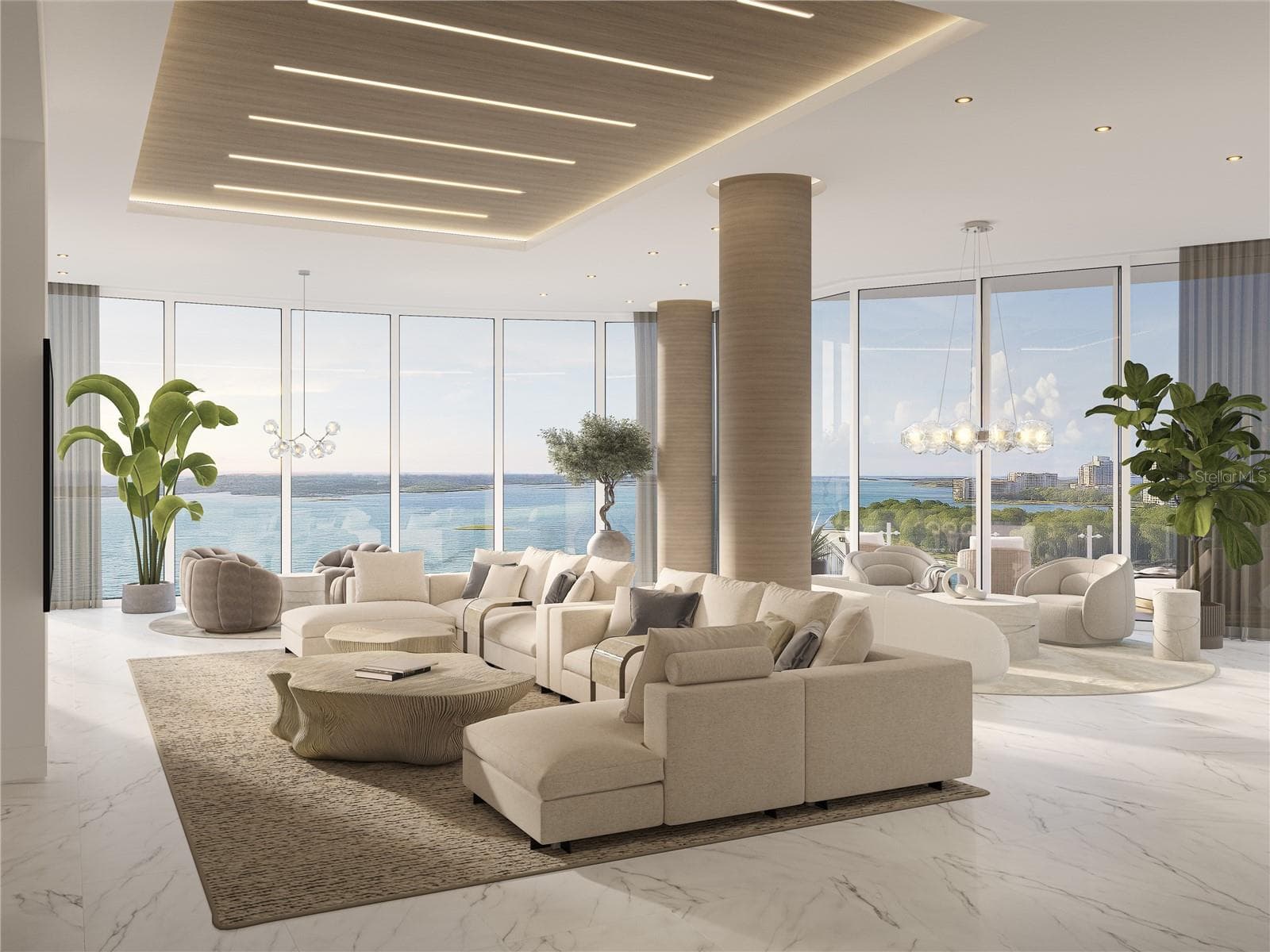 Living Room - To Be Built - 805 S GULFVIEW BLVD #901B PENTHOUSE, CLEARWATER