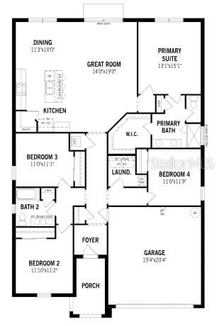 Cascades Floorplan - 209 LONG WAVE WAY, GROVELAND