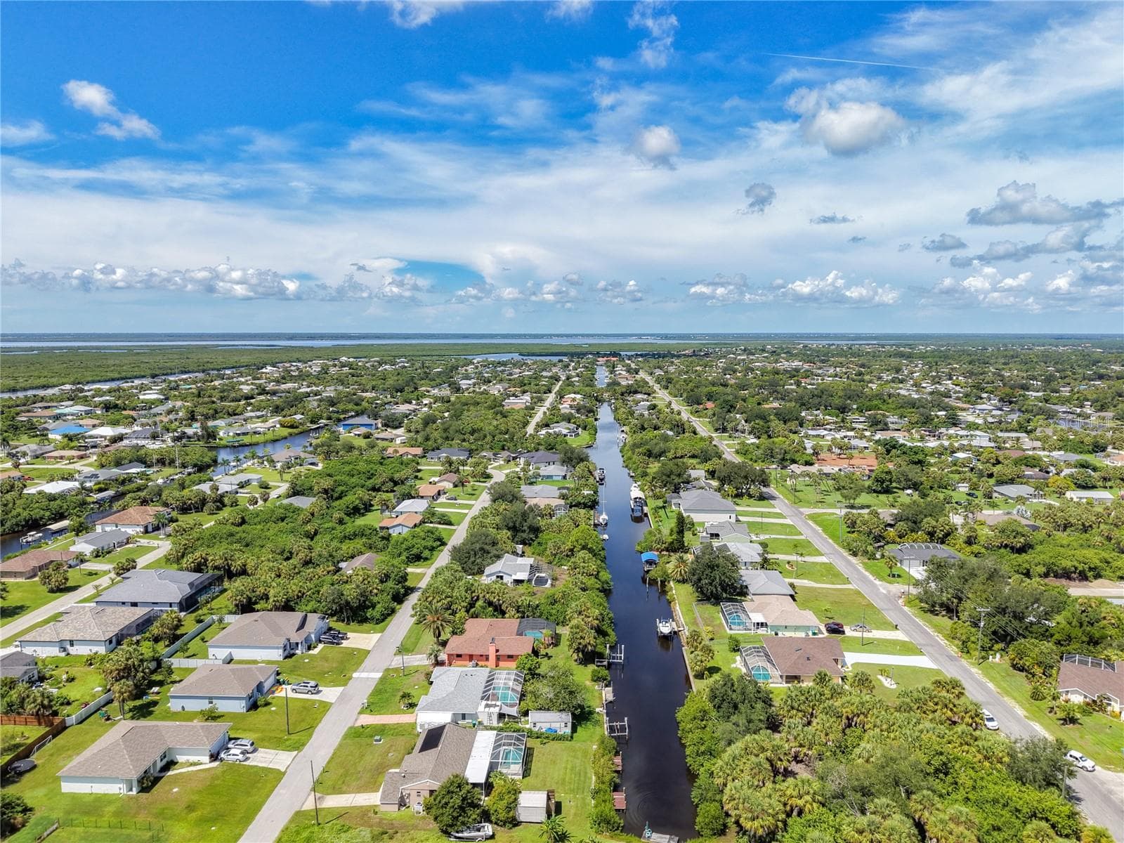 Canal From Drone 4 - 18473 OHARA DR, PORT CHARLOTTE