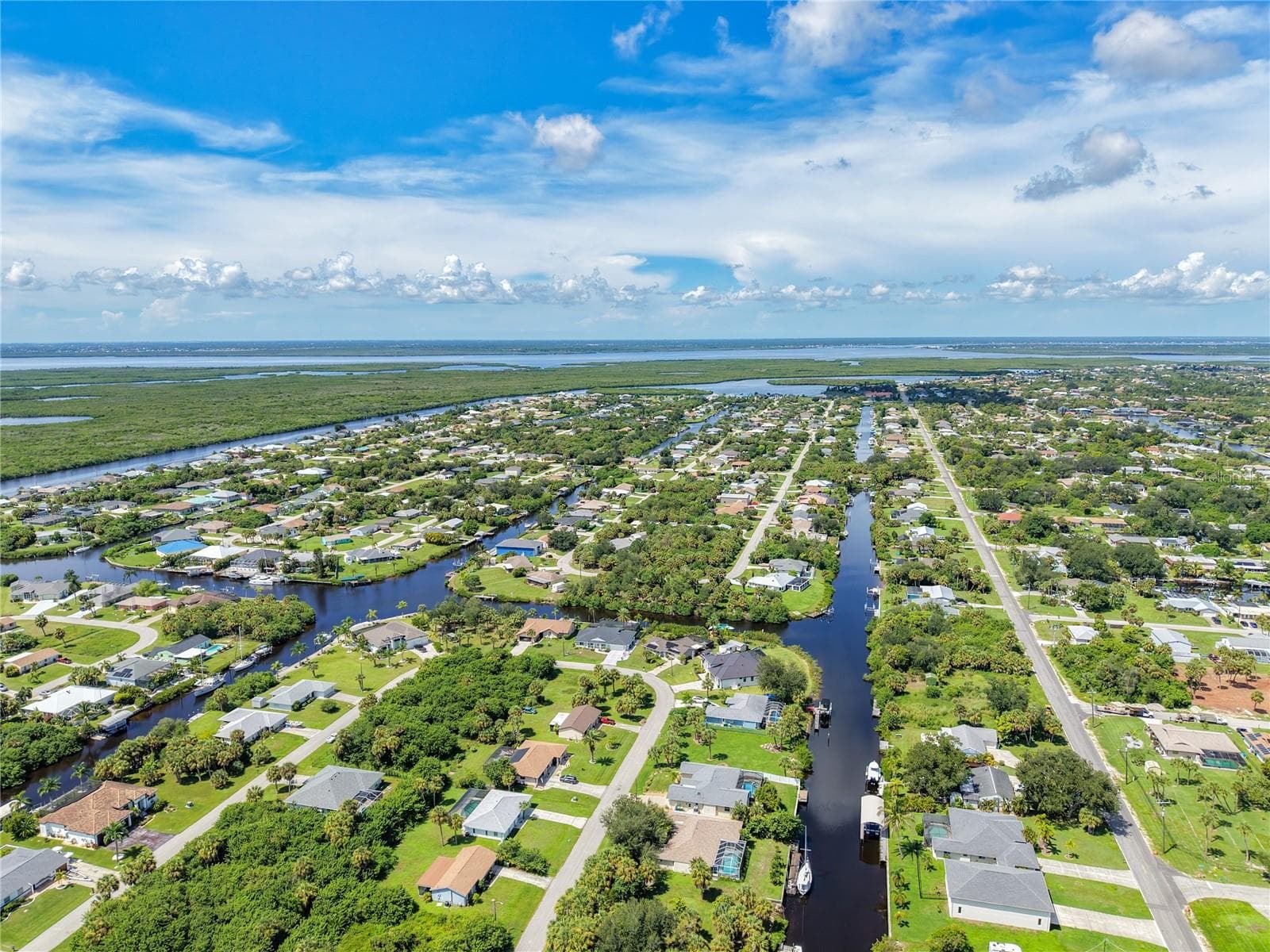 Canal From Drone 6 - 18473 OHARA DR, PORT CHARLOTTE
