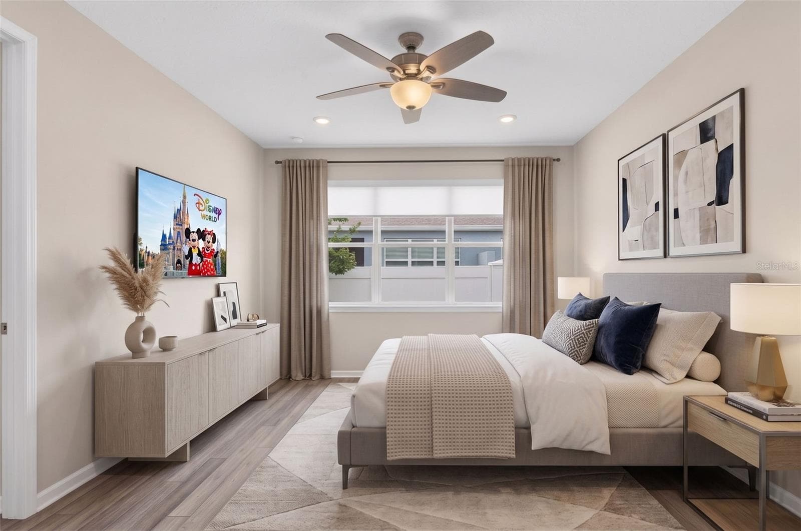 PRIMARY BEDROOM STAGED - 13418 PRINCESS ST, WINTER GARDEN