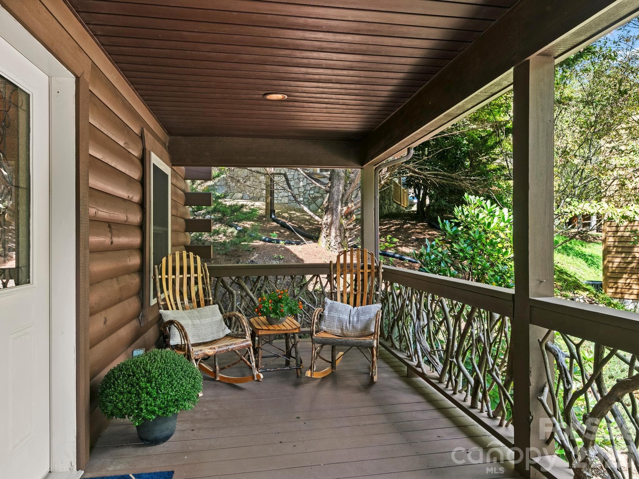 Cozy front porch. - 72 Cottontail Trail, Maggie Valley