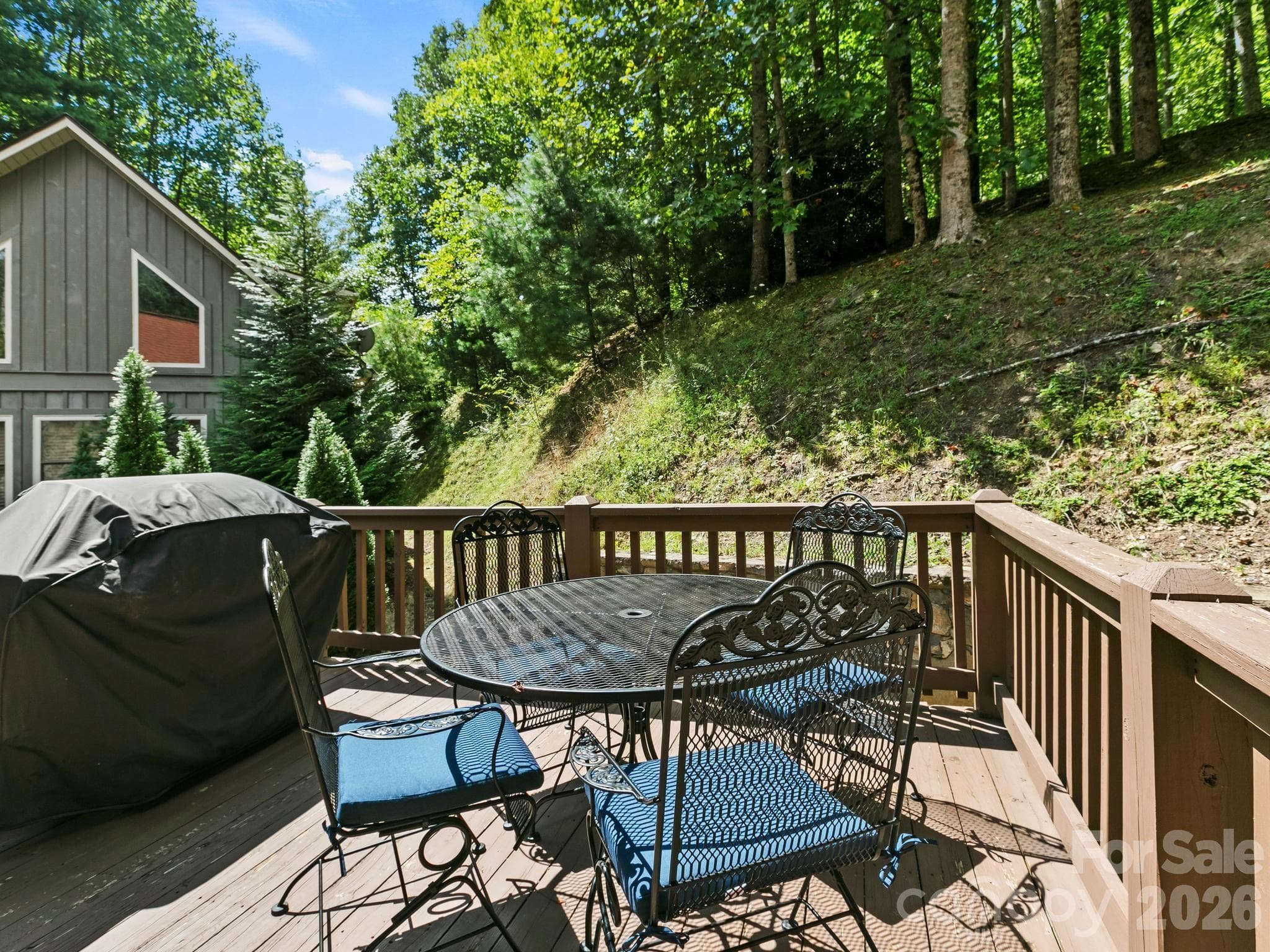 Back deck. - 72 Cottontail Trail, Maggie Valley
