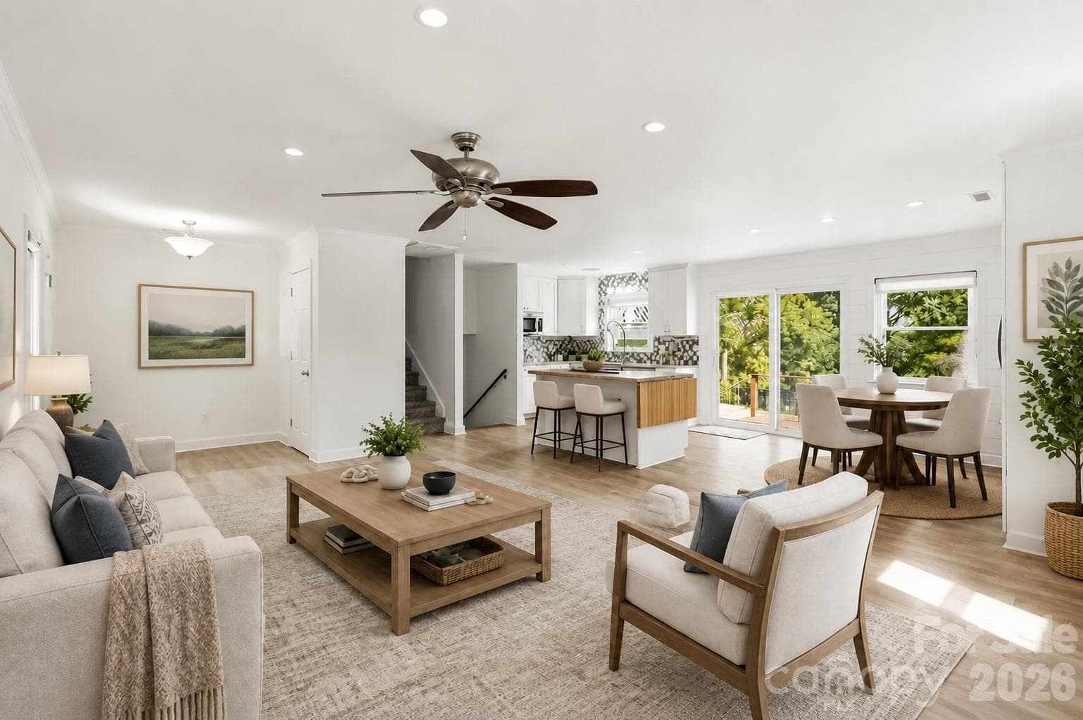 Virtually Staged- Great Room - 3022 Point Clear Drive, Tega Cay