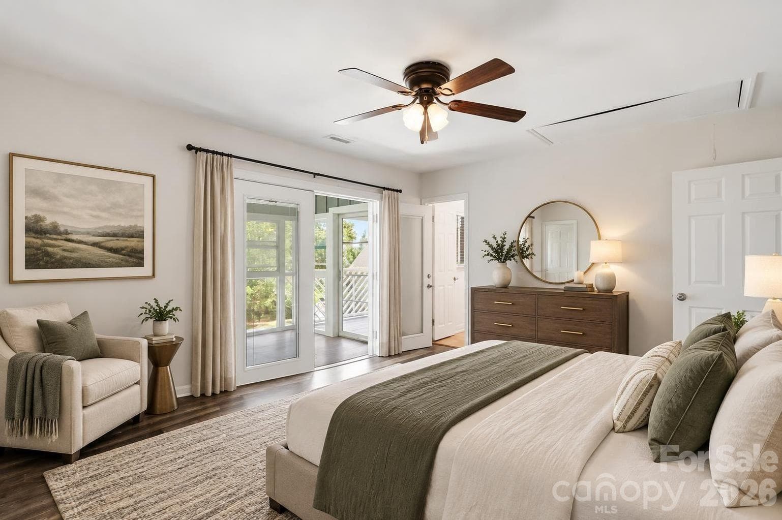 Virtually Staged- Primary Bedroom - 3022 Point Clear Drive, Tega Cay