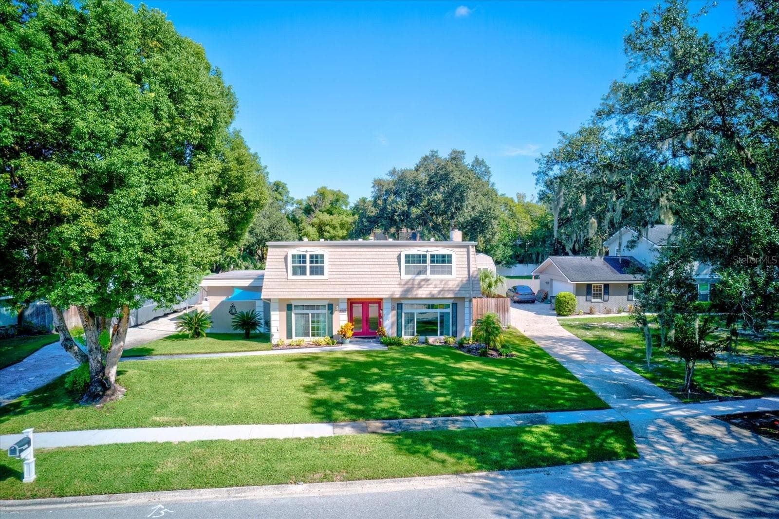 Front elevation- Aerial - 116 PARTRIDGE CIR, WINTER SPRINGS