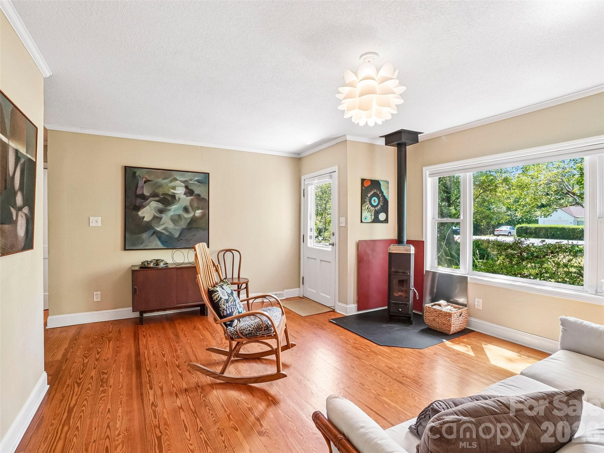 Gorgeous picture window and woodburning stove - 75 Cisco Road, Asheville