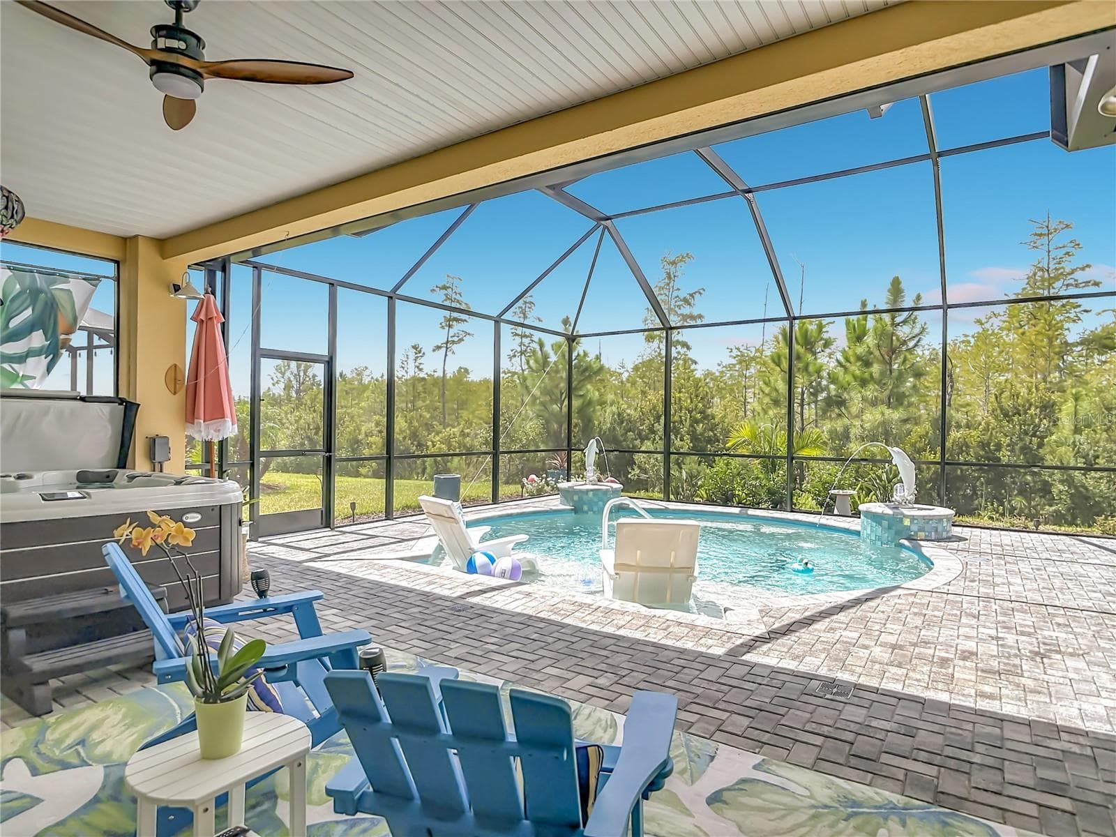 Covered Lanai - 213 BLUE STARFISH PL, DAYTONA BEACH