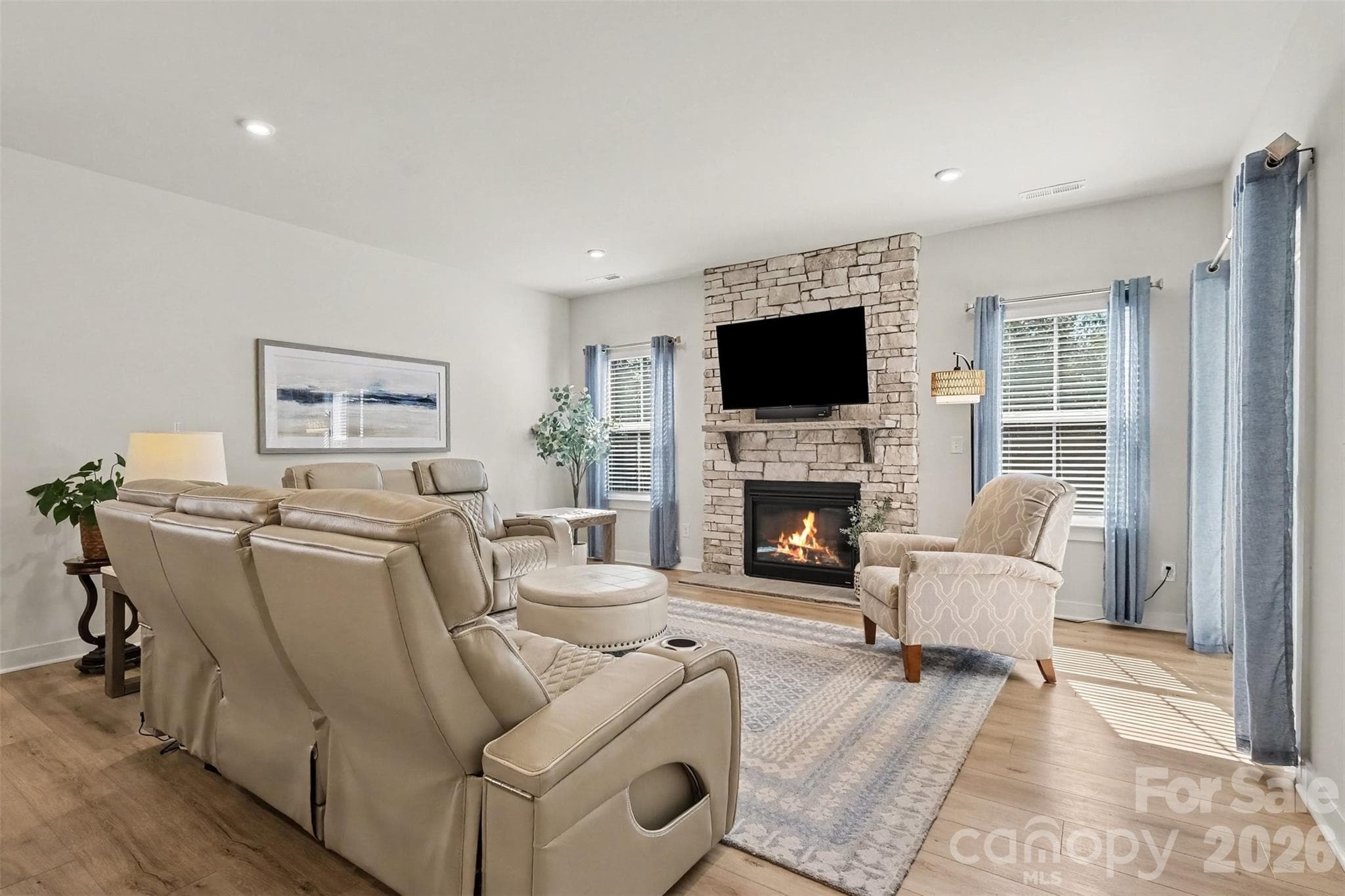 Great room, stone gas fireplace - 6513 Cumberland Drive, Harrisburg
