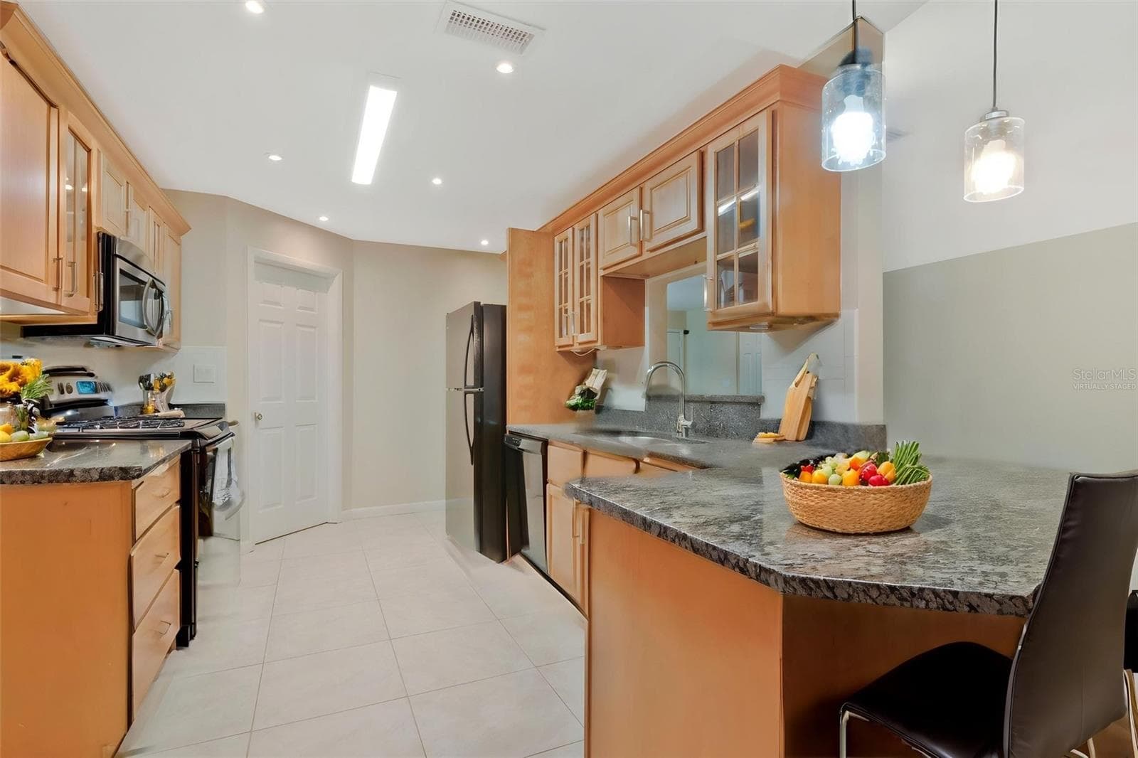 Kitchen Virtually Staged - 1967 BECKETT LAKE DR, CLEARWATER