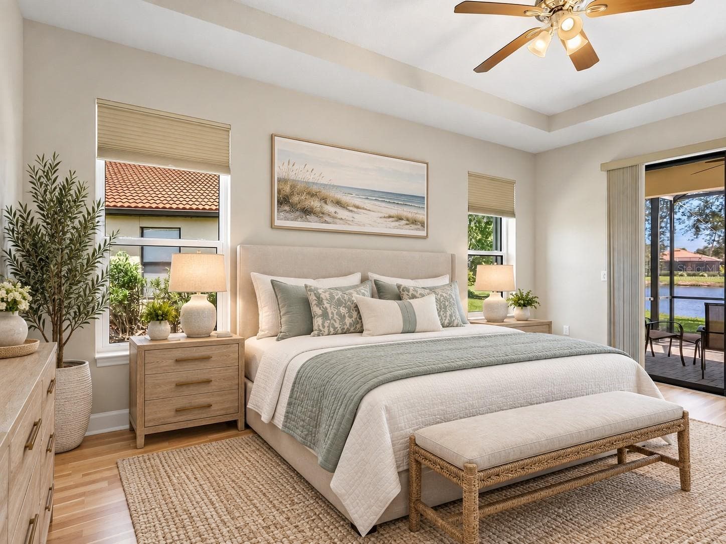 Virtually Staged Primary Bedroom - 20580 PEZZANA DR, VENICE