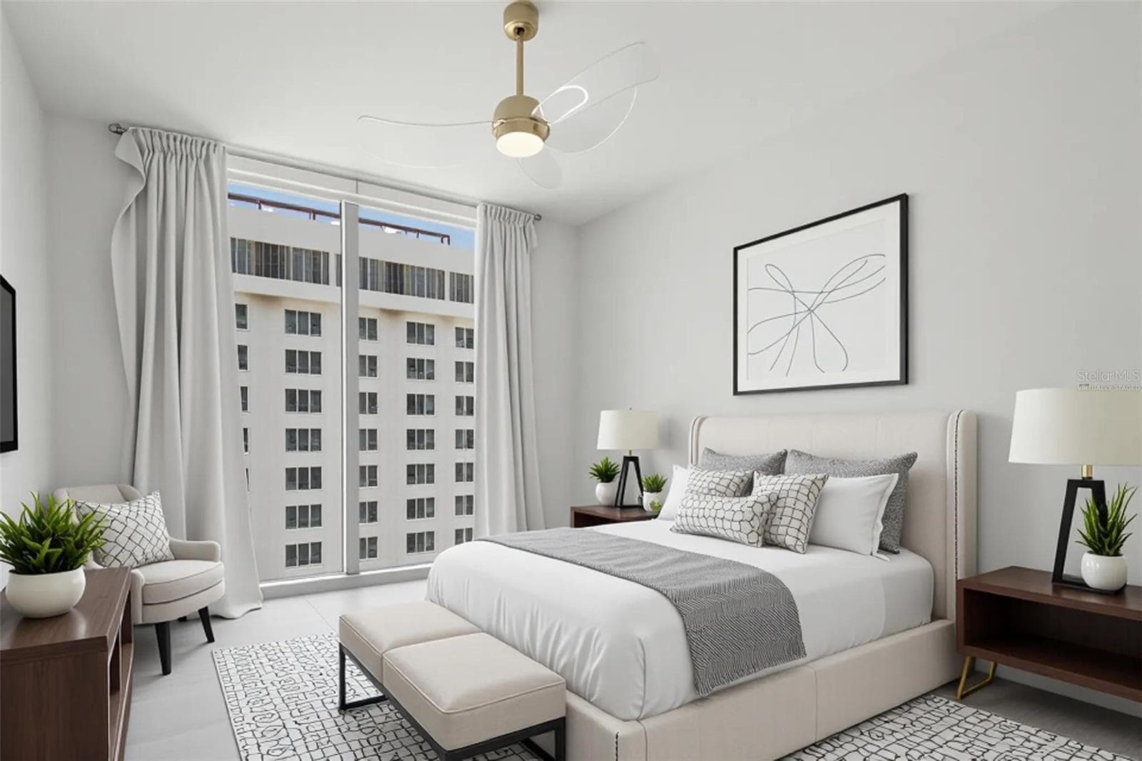 Bedroom 2 - virtually staged - 301 1ST ST S #1001, ST PETERSBURG