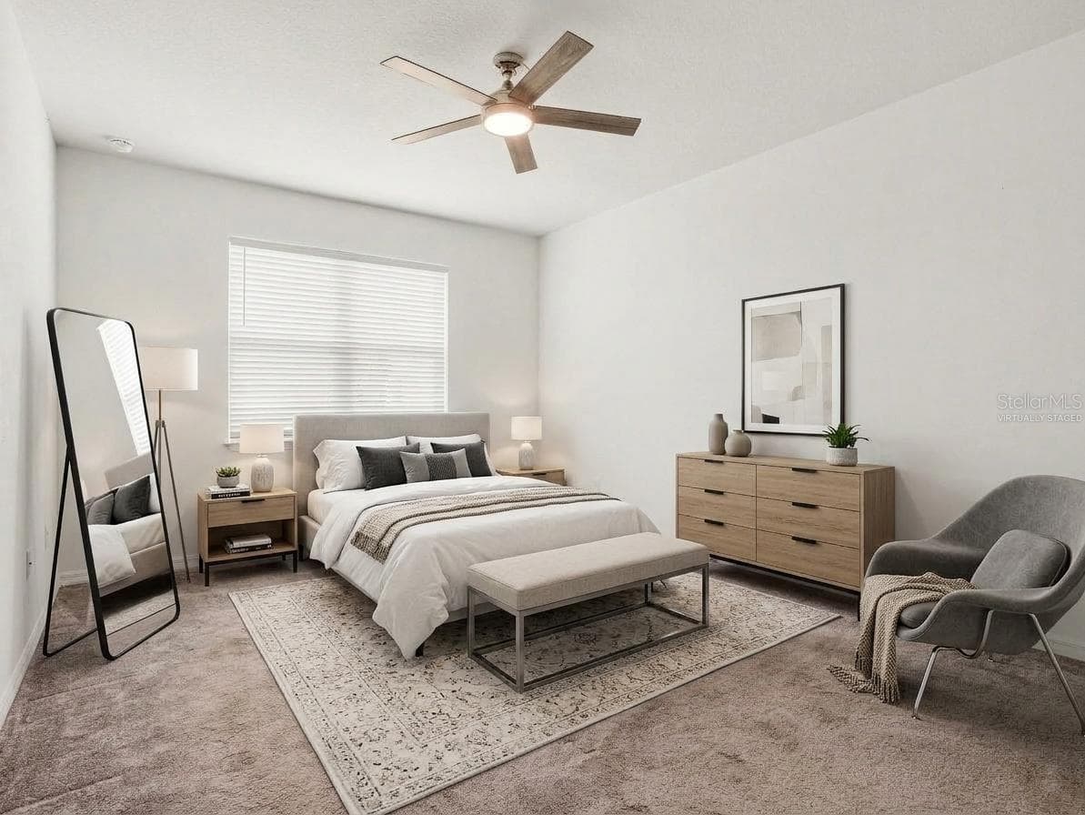 Virtually Staged - Primary bedroom - 1080 PATRIOT LOOP, HAINES CITY