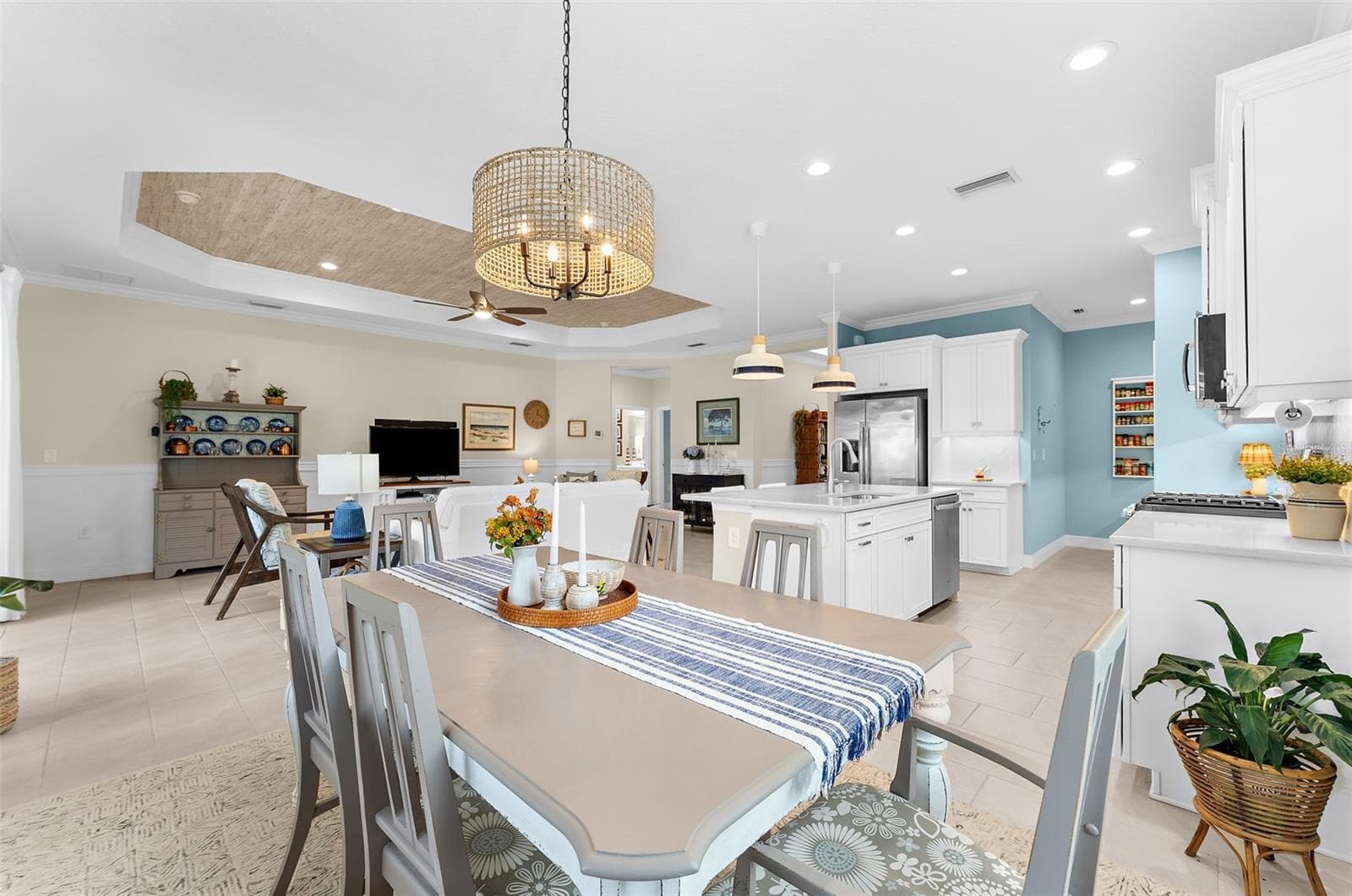 Kitchen is incredible with extra butler pantry in the nook next to the refrigerator - 208 CAPRIANA CT, NOKOMIS