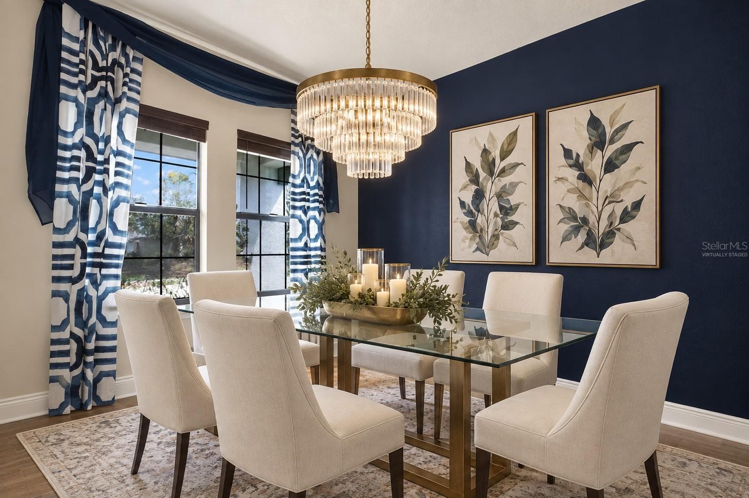 Virtually Staged - Dining Room Design Option - 13113 WILDFLOWER MEADOW DR, RIVERVIEW