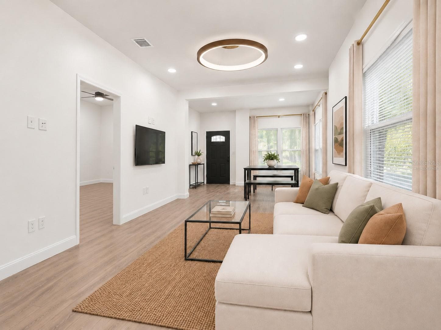 Virtually Staged - Living Room and Dining Room - 1202 E 32ND AVE, TAMPA