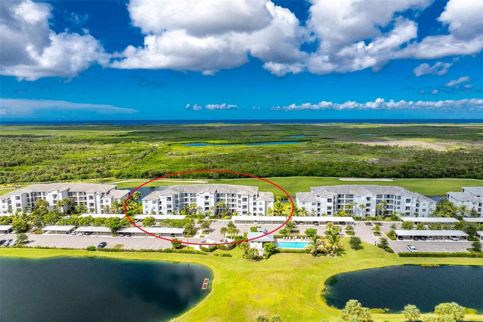 Overhead with Pool - 14071 HERITAGE LANDING BLVD #346, PUNTA GORDA