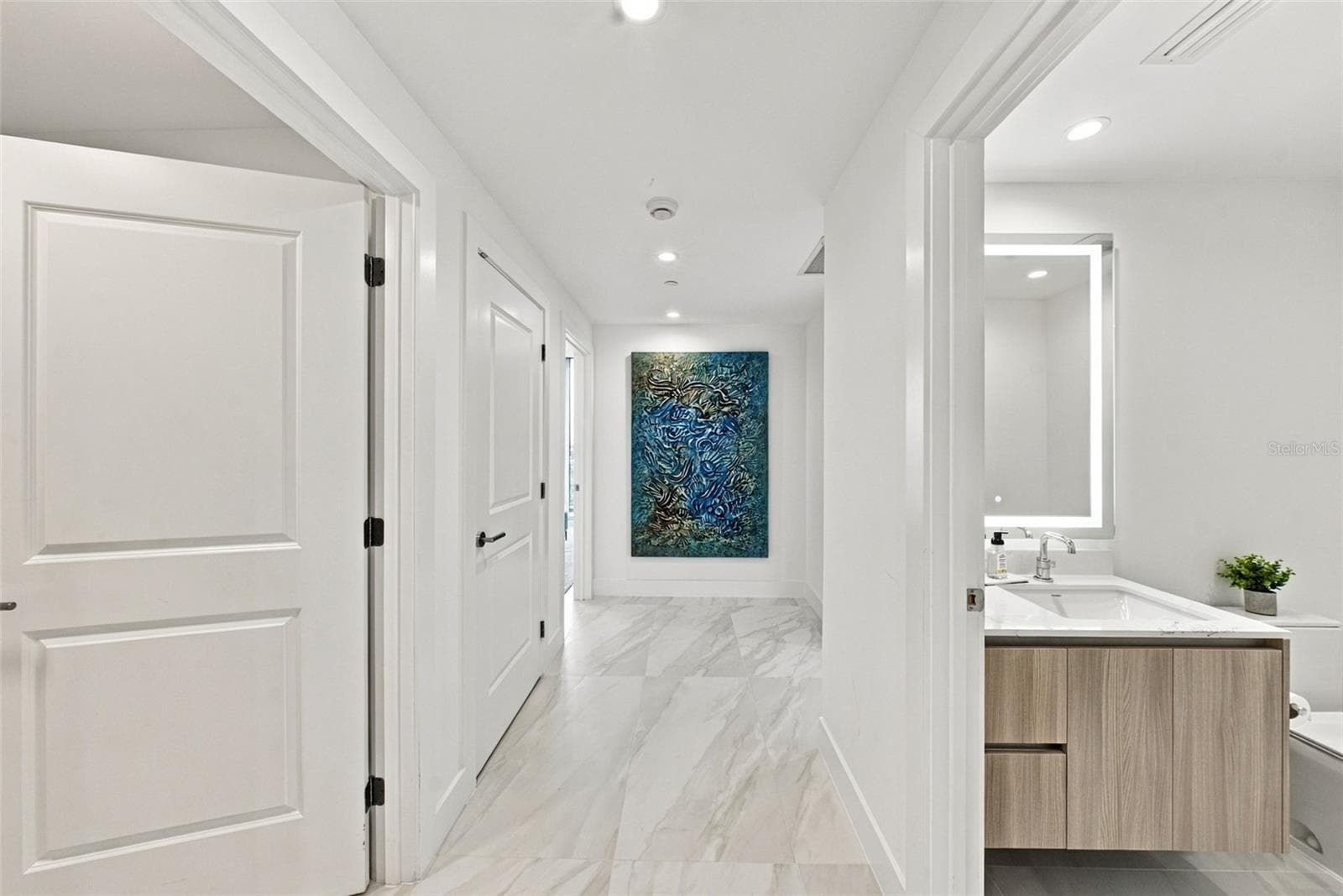 Hallway; half bathroom - 5713 BOWEN DANIEL DR #1504, TAMPA