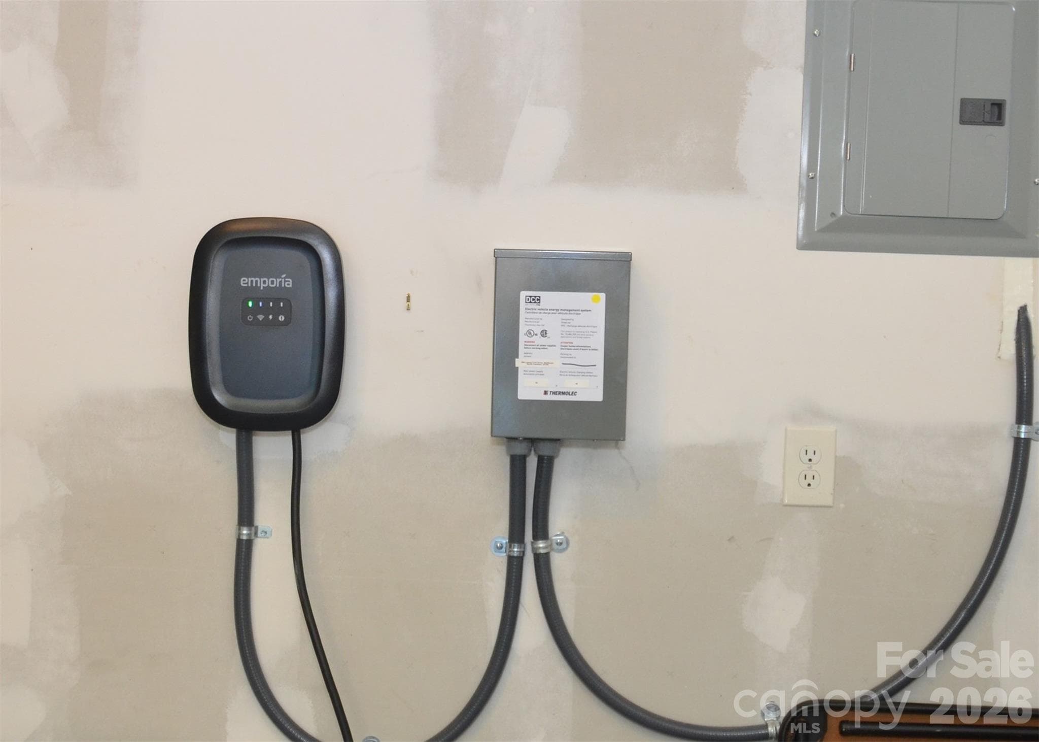 Emporia Level Two Electric Vehicle Charger in Garage - 500 Laurel Fork Drive, Matthews