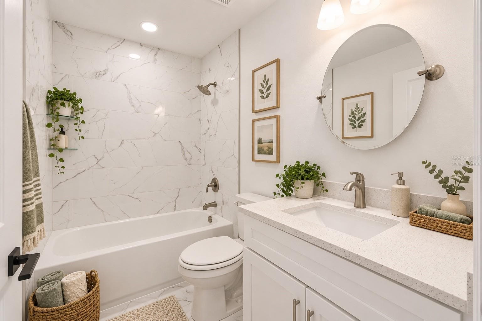 Virtually StagedGuest bathroom - 14586 MOCKING WREN RD, WEEKI WACHEE