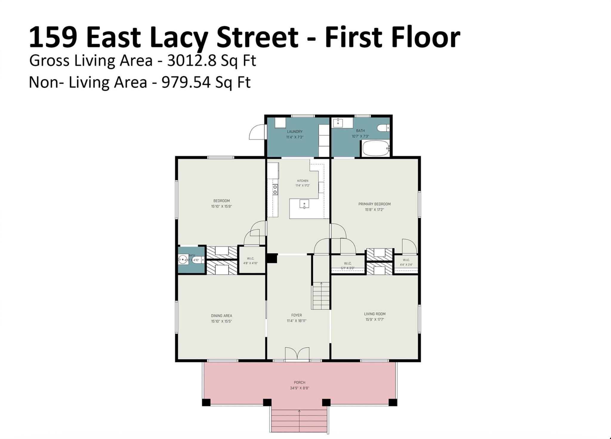 Floor Plan - 159 E Lacy Street, Chester