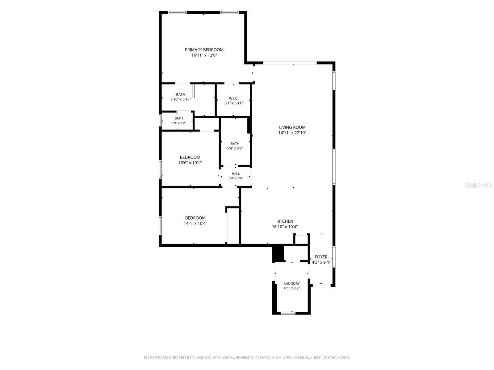 2D Floor Plan generated by professional photographer. - 13826 SPINNING ROD WAY, PARRISH