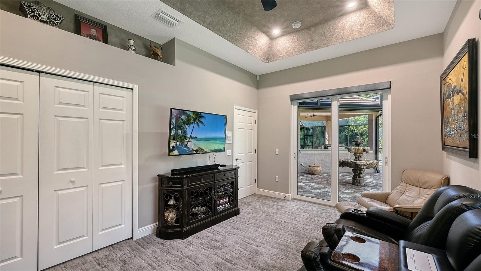 Fourth Bedroom - currently a television-media room. - 8866 BLOOMFIELD BLVD, SARASOTA