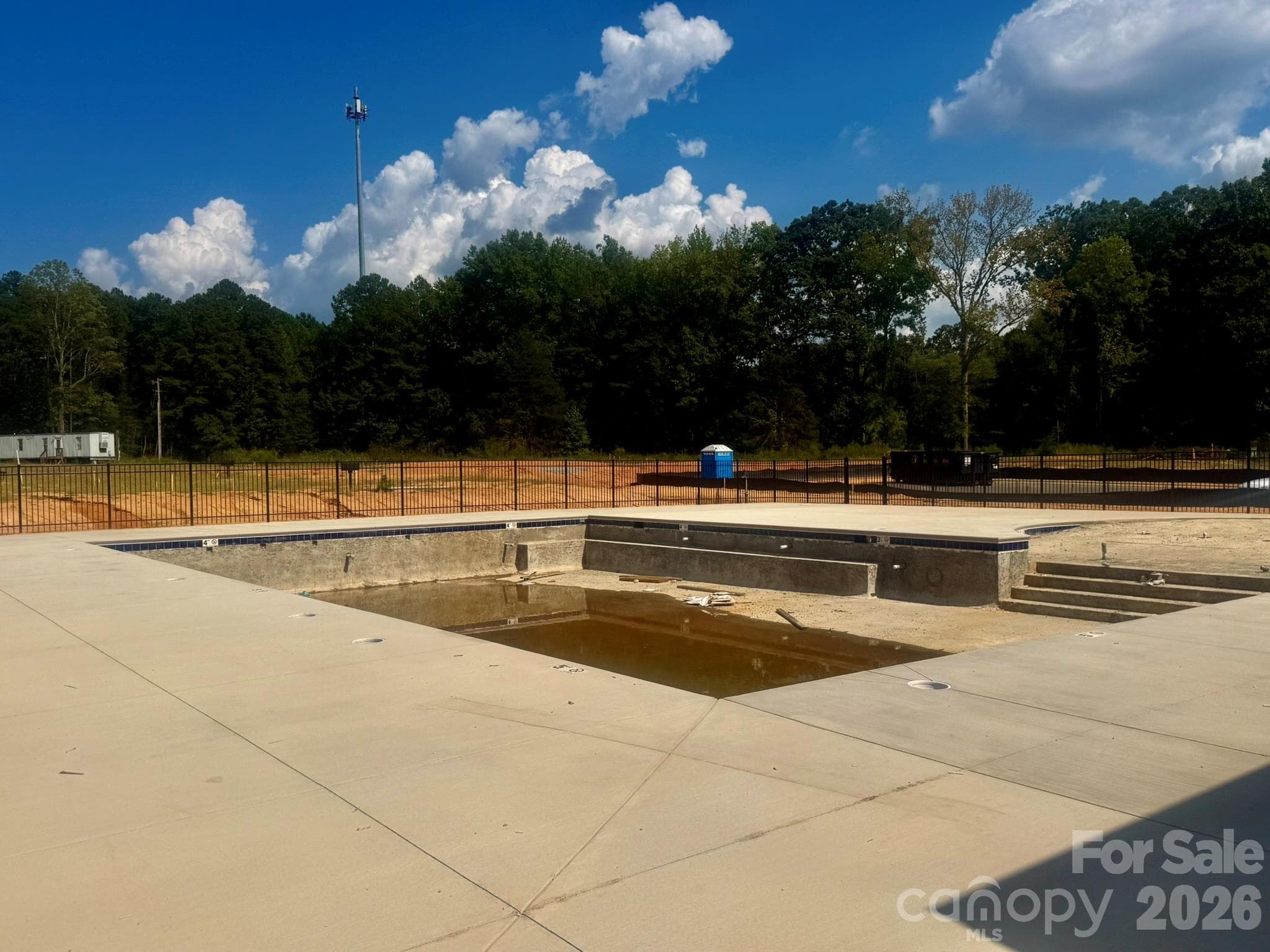 Construction progress of amenities - 2181 Caravan Lane, Stanley