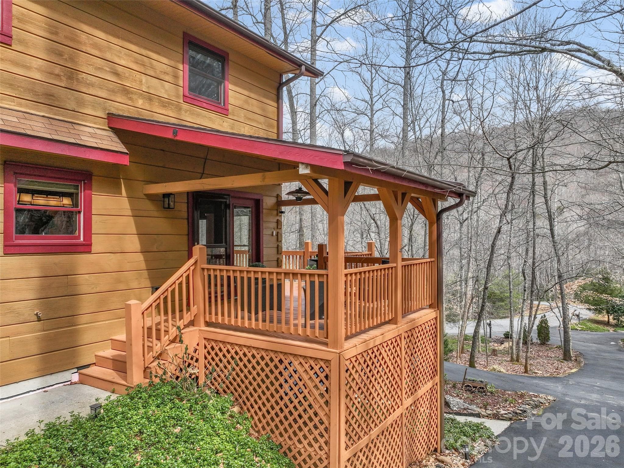 It's just a few steps up from the upper driveway to the house- or use the ramp - 133 Smokemont Drive, Arden