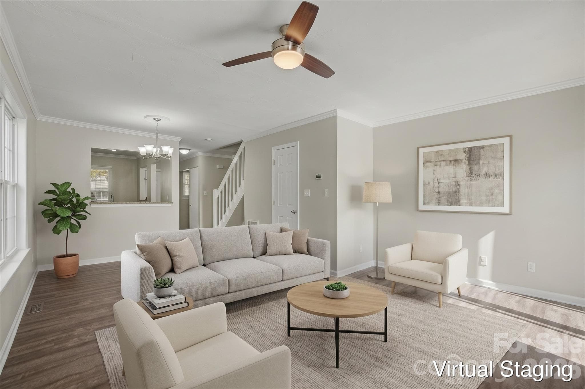 Virtually Staged - 8221 Circle Tree Lane, Charlotte