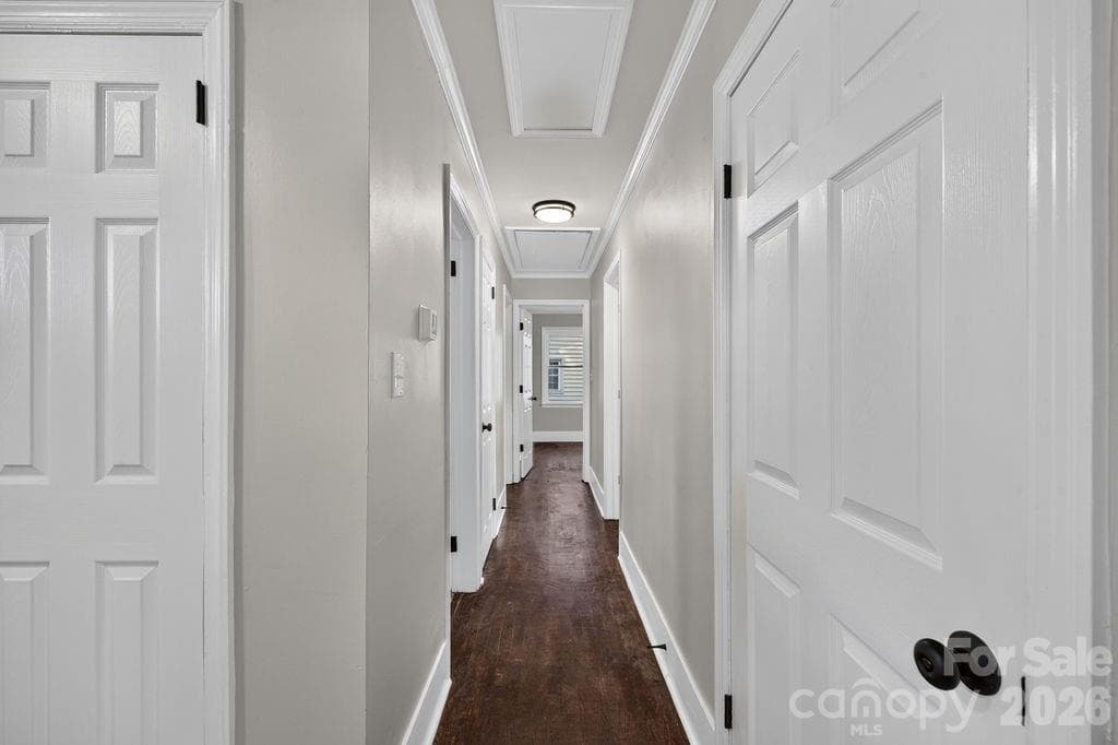 hallway to sleeping quarters and basement door entrance on right - 425 Roberts Street, Salisbury