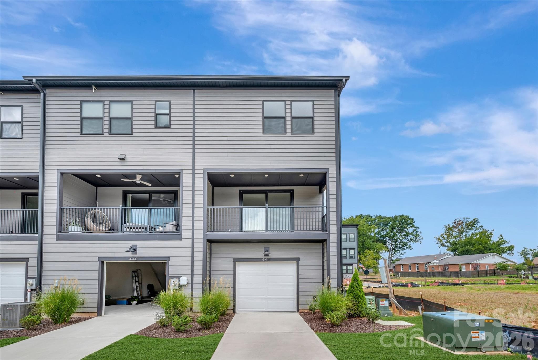 2 bay rear-load tandem garage - 444 Old Town Village Road, Waxhaw