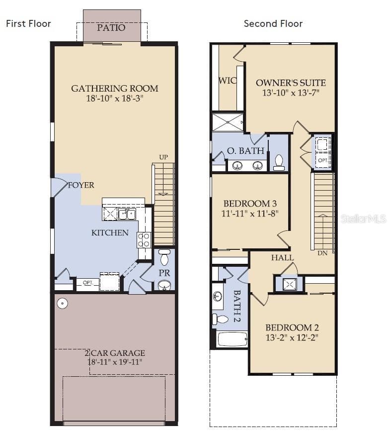 Floor Plan - Floor One Floor Plan - Floor Two - 4347 JETTY LANE NE, PALM BAY