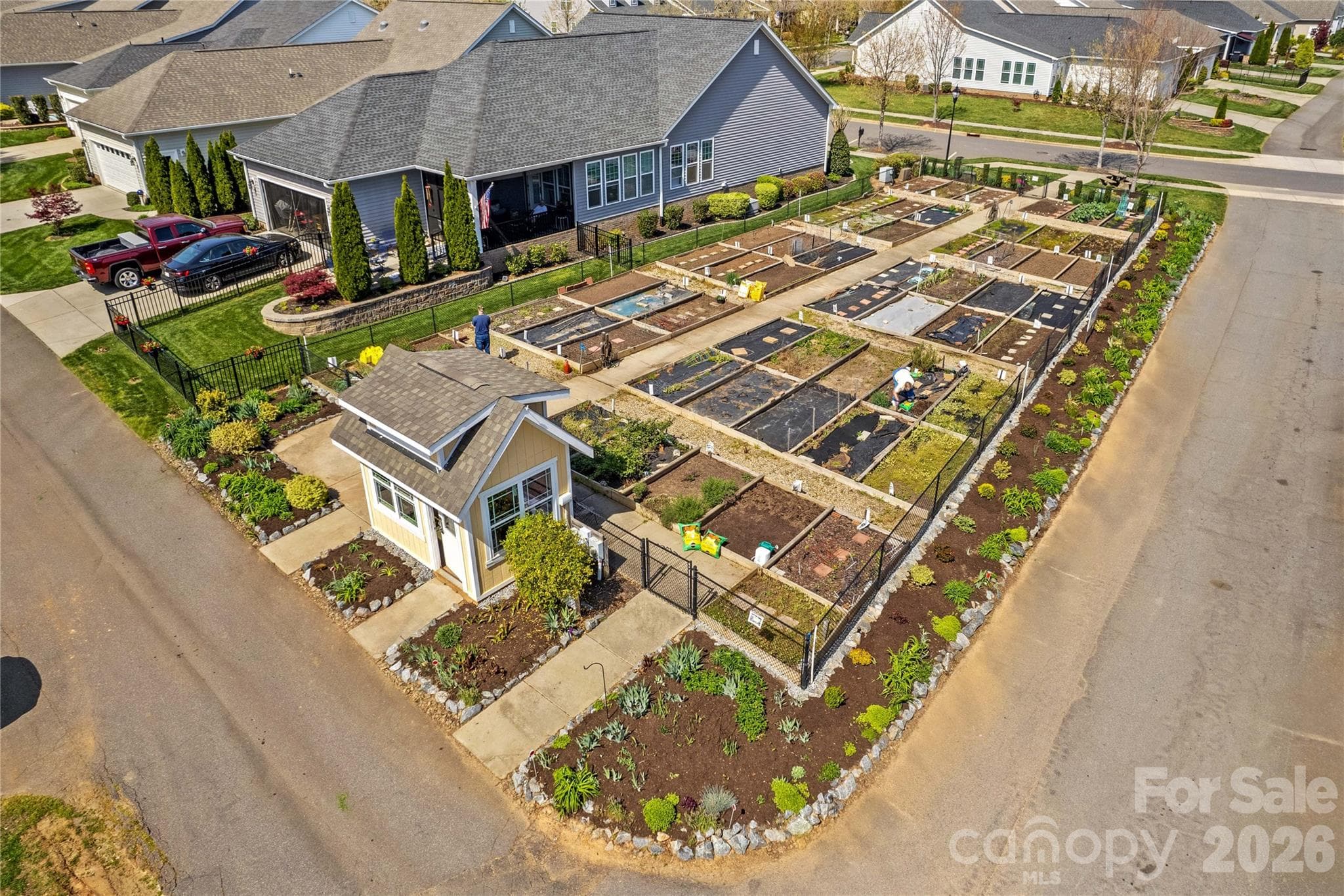 Plots available in the community garden within walking distance to this home. - 18114 Ebenezer Drive, Cornelius