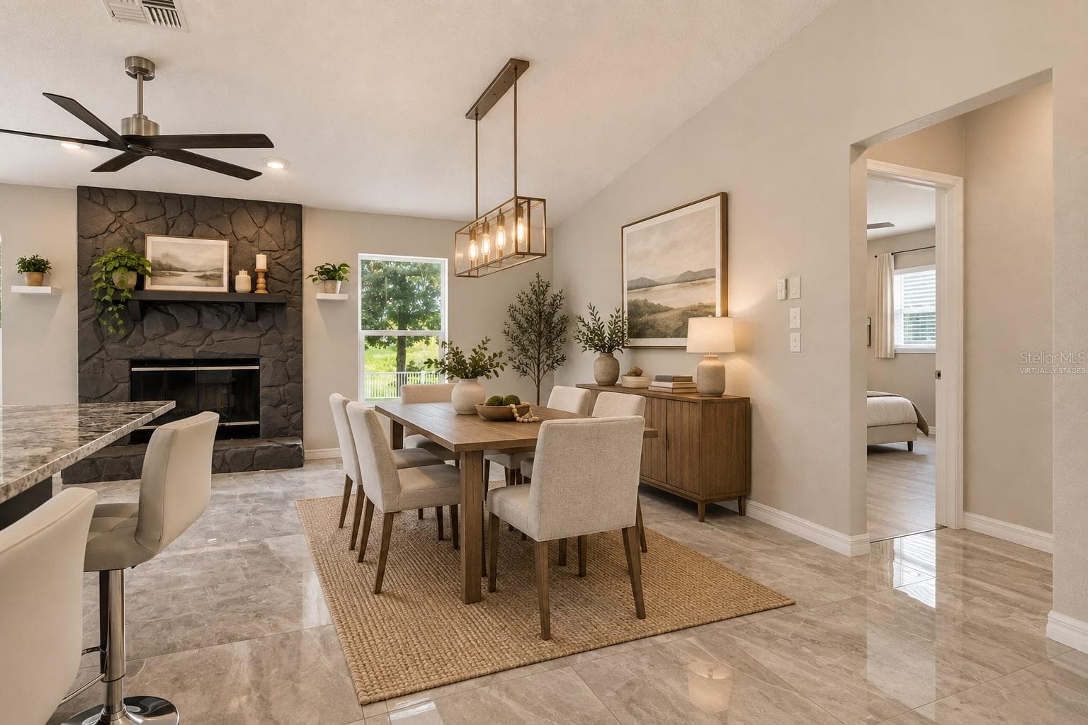 Virtually Staged Dining Room - 8345 APPLE ORCHARD RD, SPRING HILL